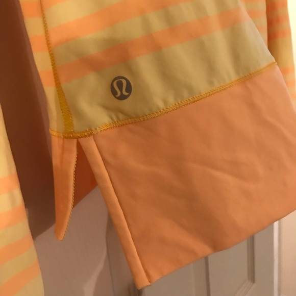 Lululemon Warm Up Crew Ocean Stripe Yellow/Orange - Picture 6 of 7